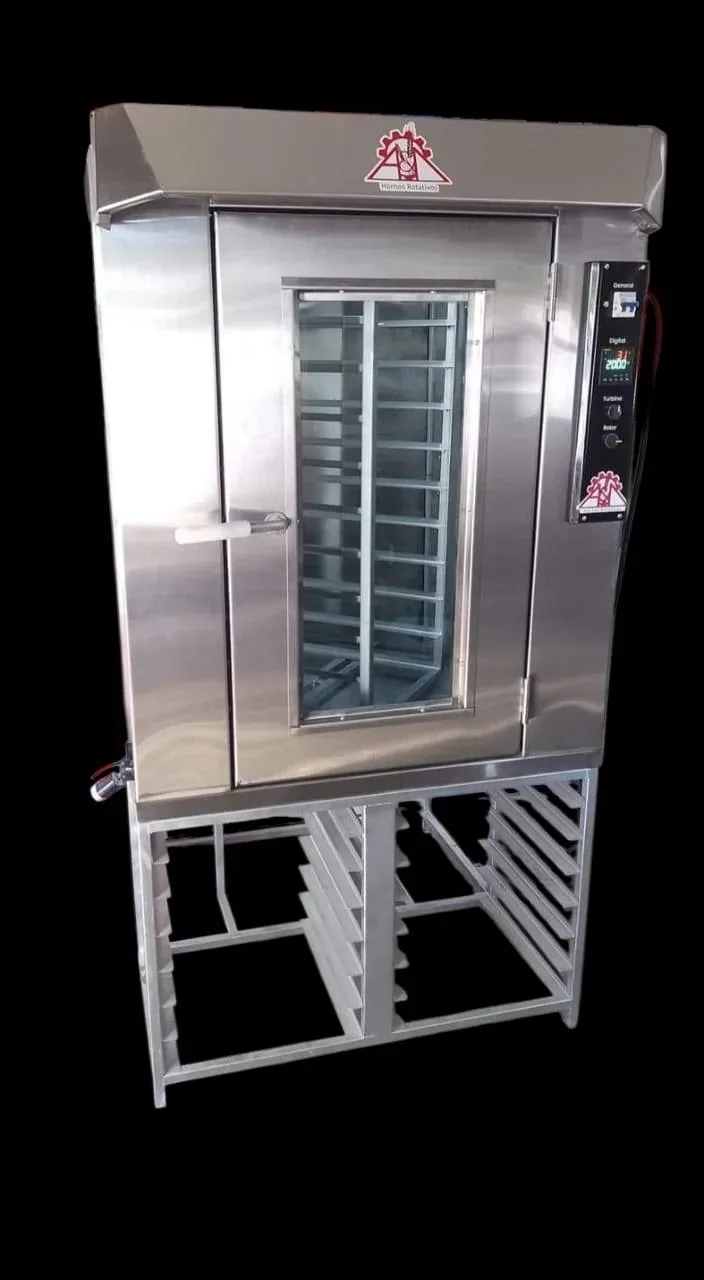 Vista lateral horno rotativo